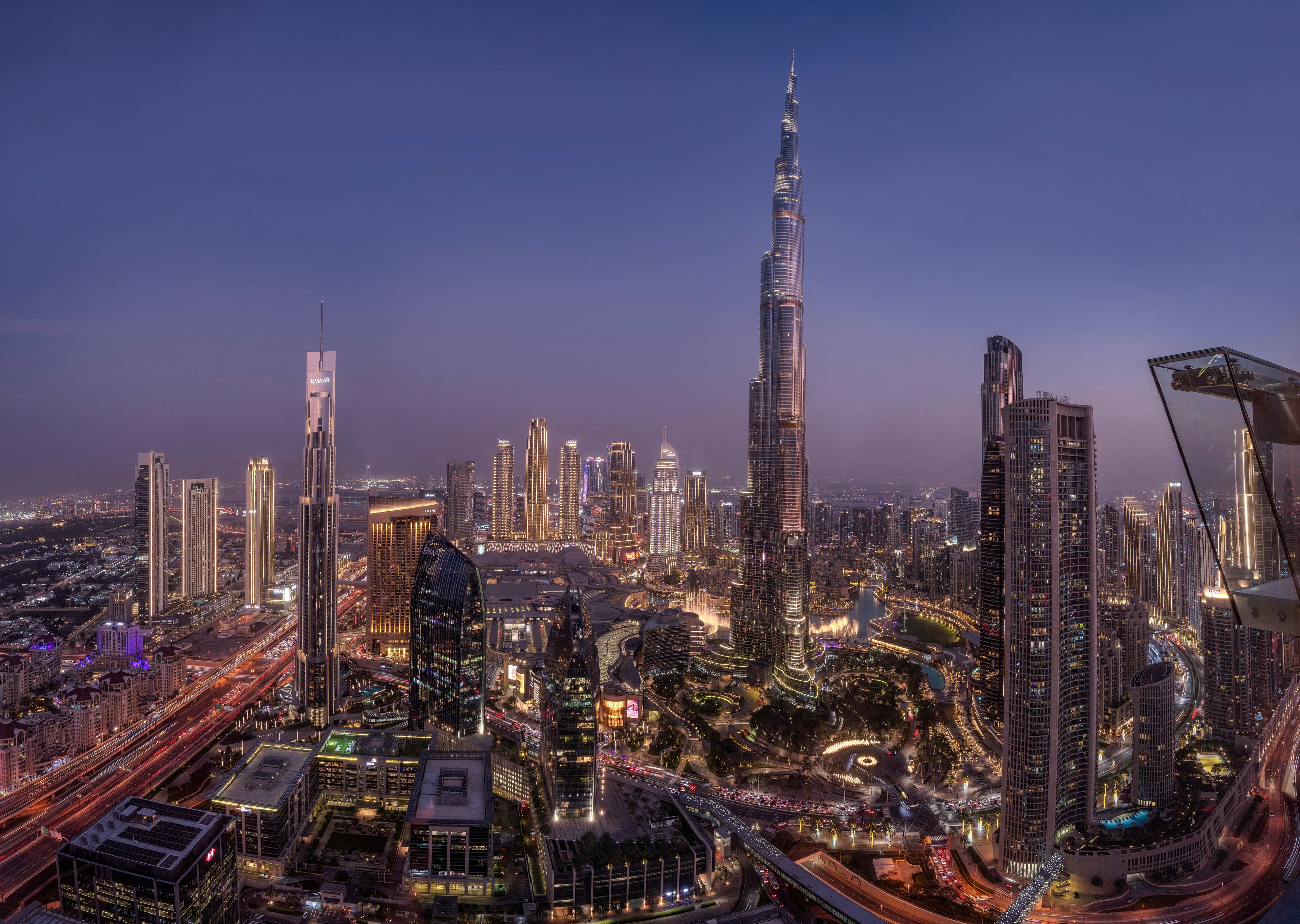 Business Bay skyline at night